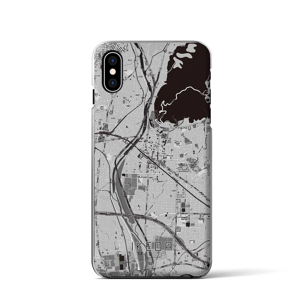 【池田(大阪府)】地図柄iPhoneケース(クリアタイプ)