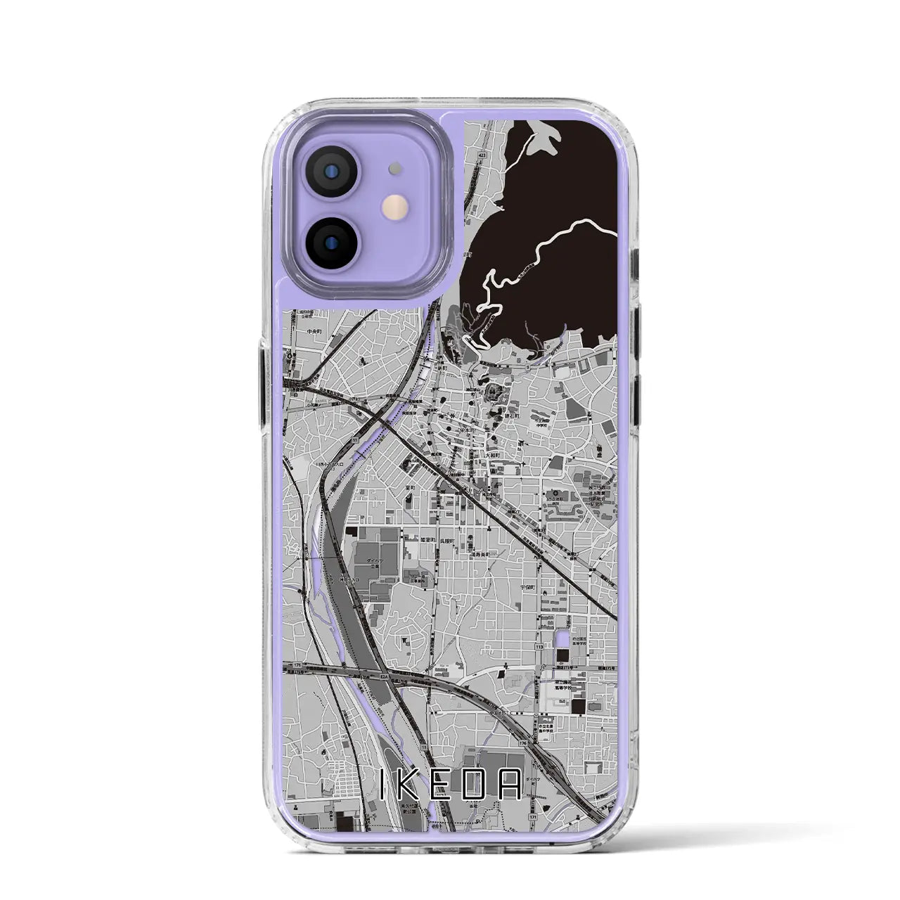 【池田(大阪府)】地図柄iPhoneケース(MagSafeタイプ)