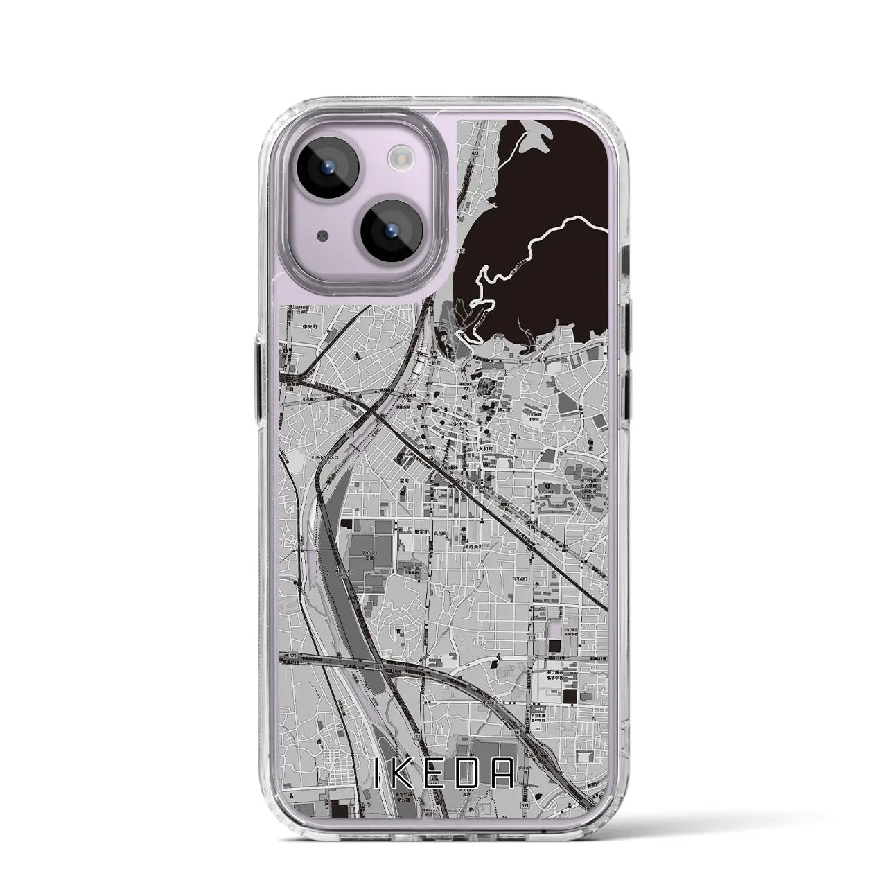 【池田(大阪府)】地図柄iPhoneケース(MagSafeタイプ)