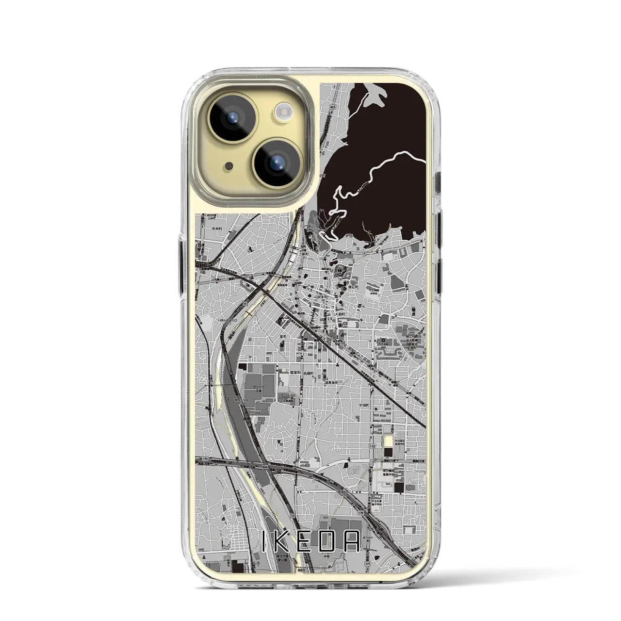 【池田(大阪府)】地図柄iPhoneケース(MagSafeタイプ)