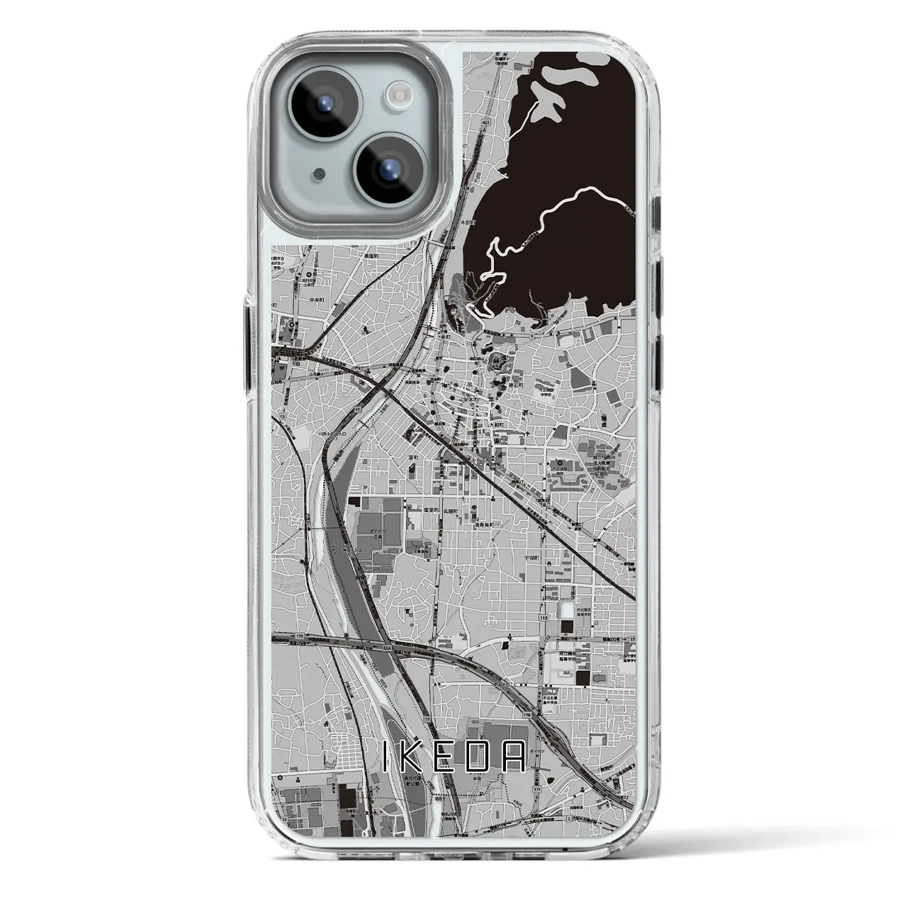 【池田(大阪府)】地図柄iPhoneケース(MagSafeタイプ)