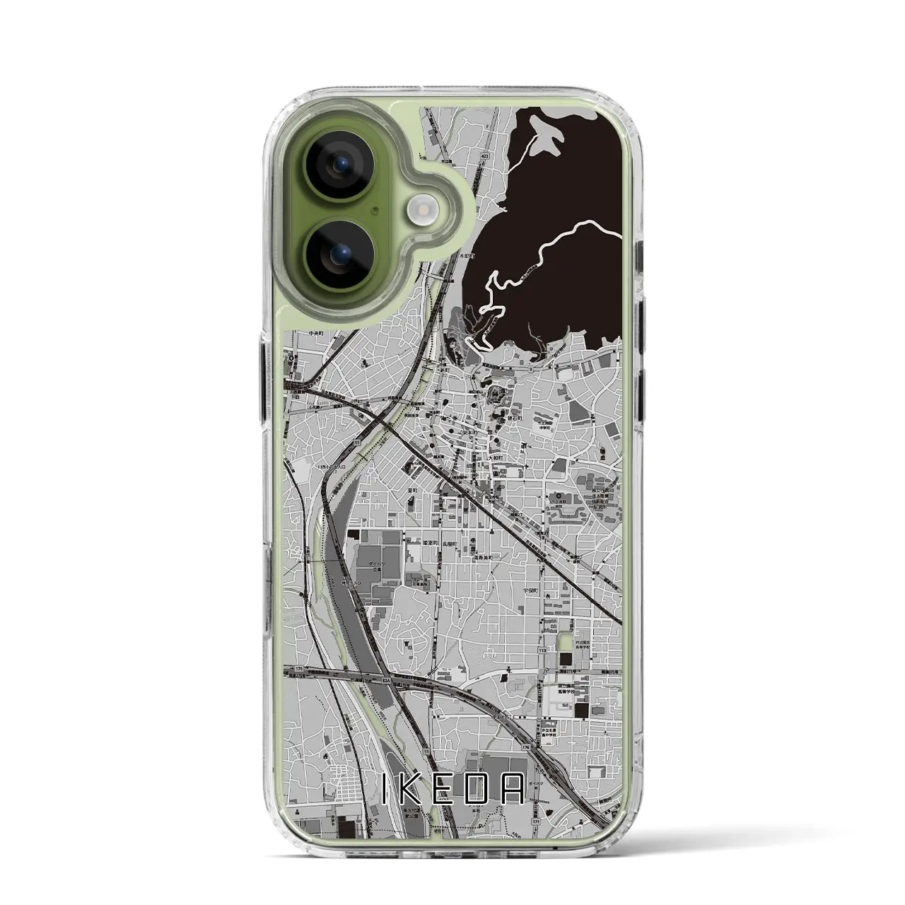 【池田(大阪府)】地図柄iPhoneケース(MagSafeタイプ)