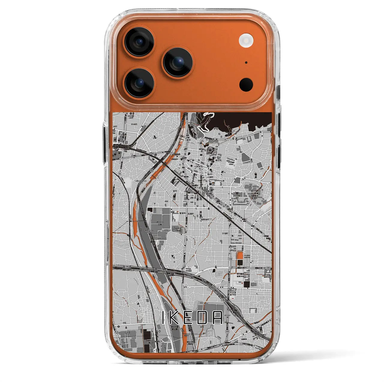 【池田(大阪府)】地図柄iPhoneケース(MagSafeタイプ)