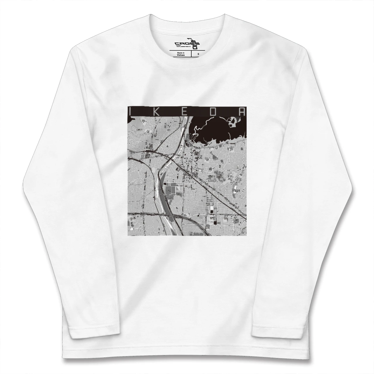 【池田(大阪府)】地図柄ロングスリーブTシャツ