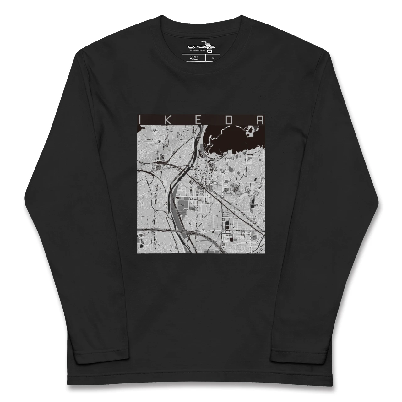 【池田(大阪府)】地図柄ロングスリーブTシャツ