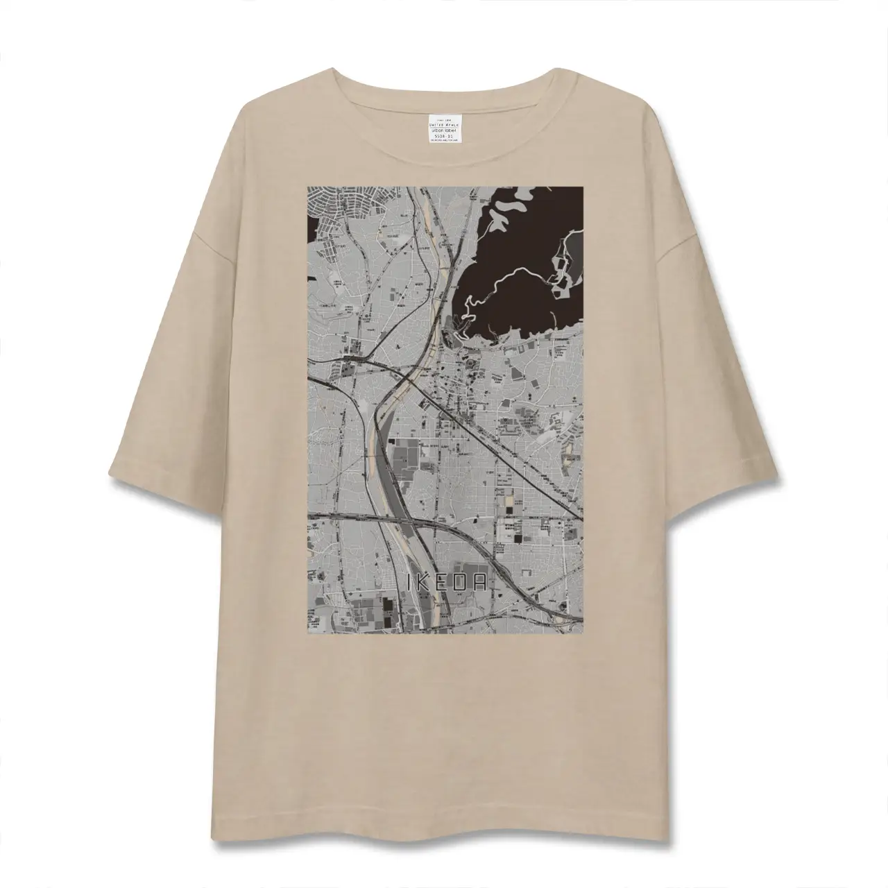 【池田(大阪府)】地図柄ビッグシルエットTシャツ