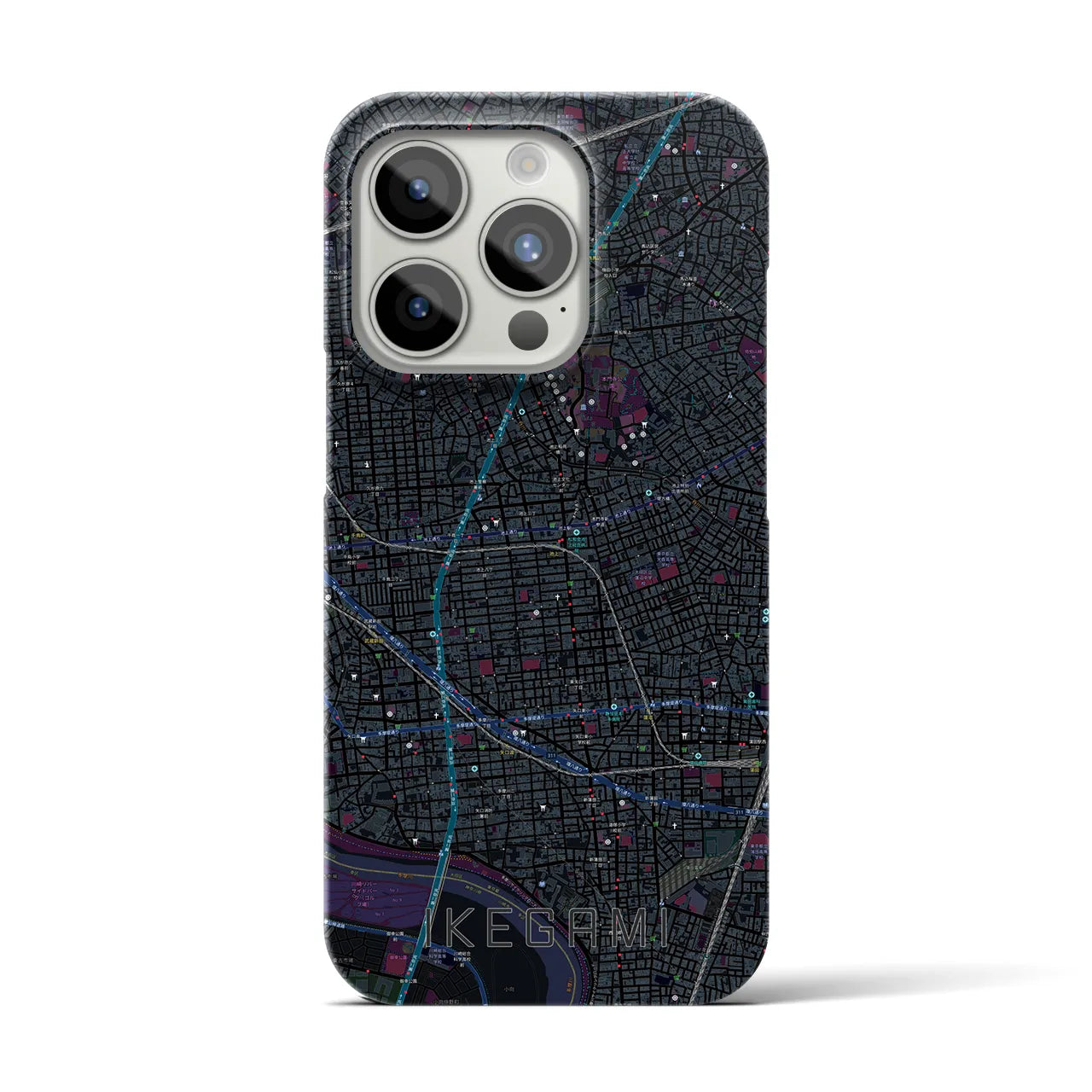 【池上(東京都)】地図柄iPhoneケース(バックカバータイプ)