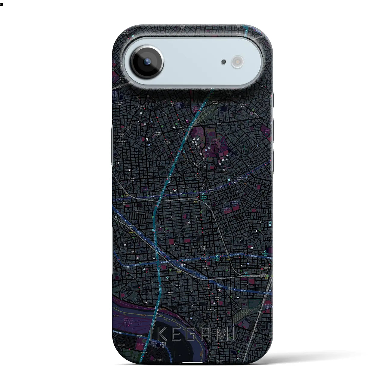 【池上(東京都)】地図柄iPhoneケース(バックカバータイプ)