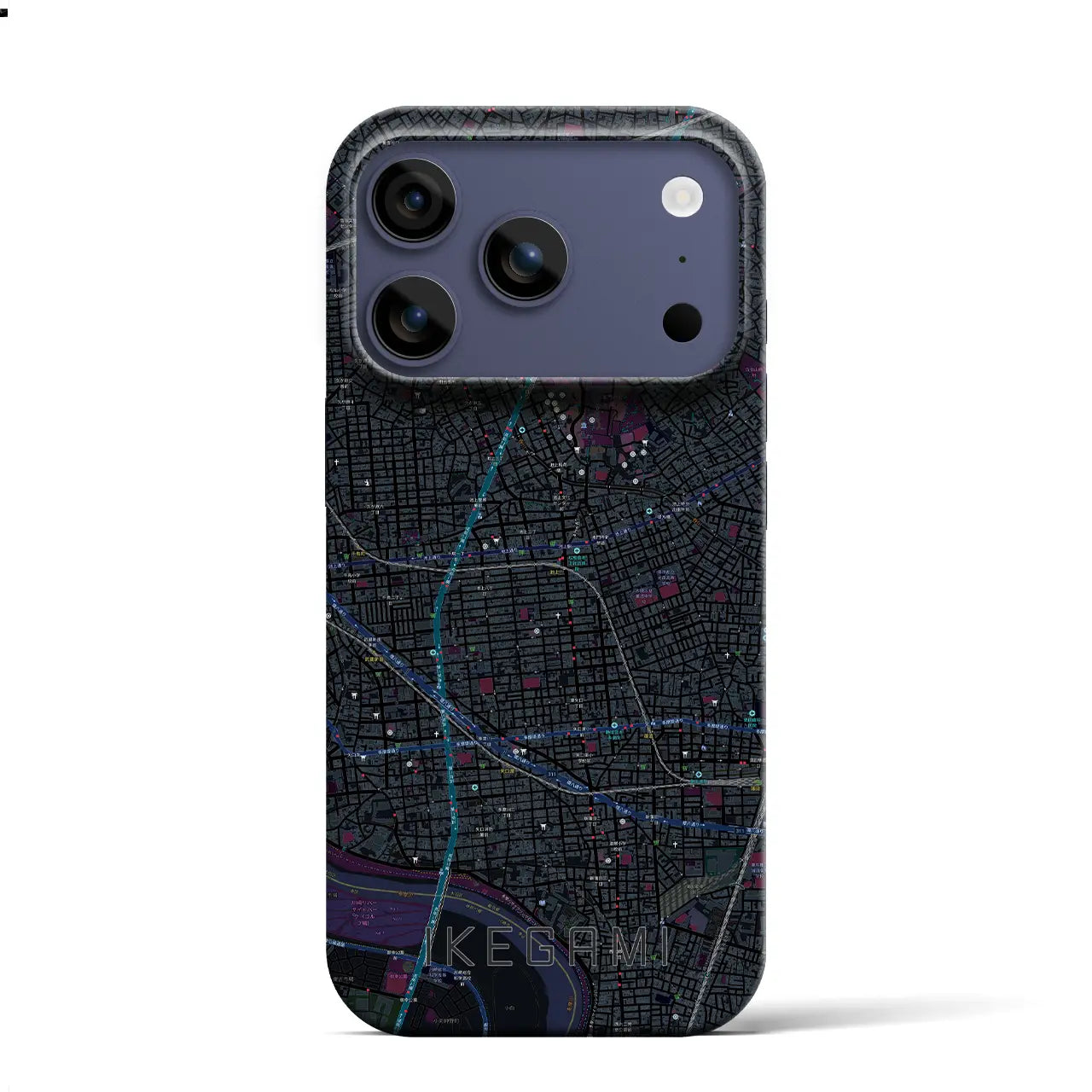 【池上(東京都)】地図柄iPhoneケース(バックカバータイプ)