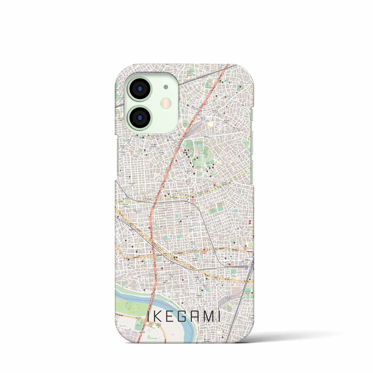 【池上(東京都)】地図柄iPhoneケース(バックカバータイプ)