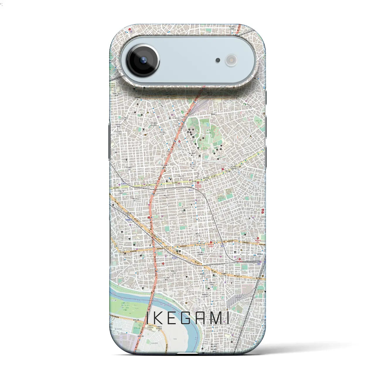 【池上(東京都)】地図柄iPhoneケース(バックカバータイプ)