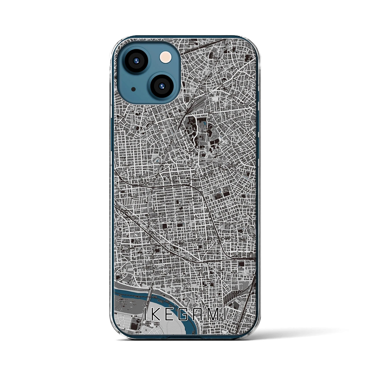 【池上(東京都)】地図柄iPhoneケース(クリアタイプ)