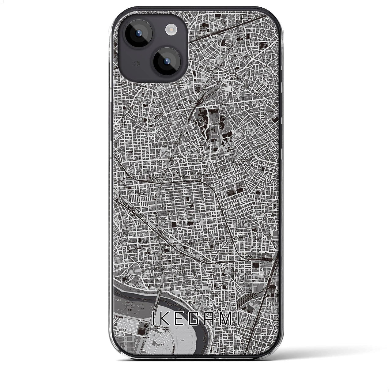 【池上(東京都)】地図柄iPhoneケース(クリアタイプ)
