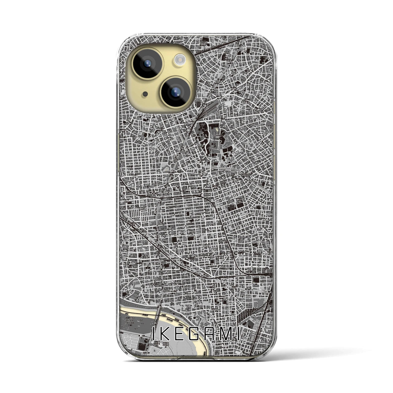【池上(東京都)】地図柄iPhoneケース(クリアタイプ)