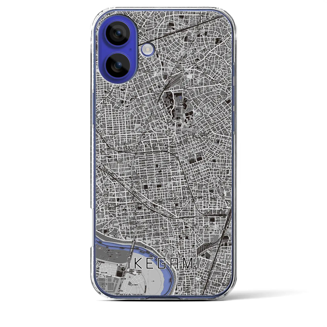 【池上(東京都)】地図柄iPhoneケース(クリアタイプ)