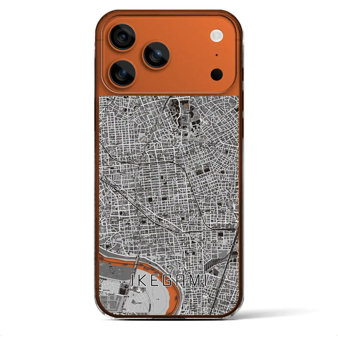 【池上(東京都)】地図柄iPhoneケース(クリアタイプ)