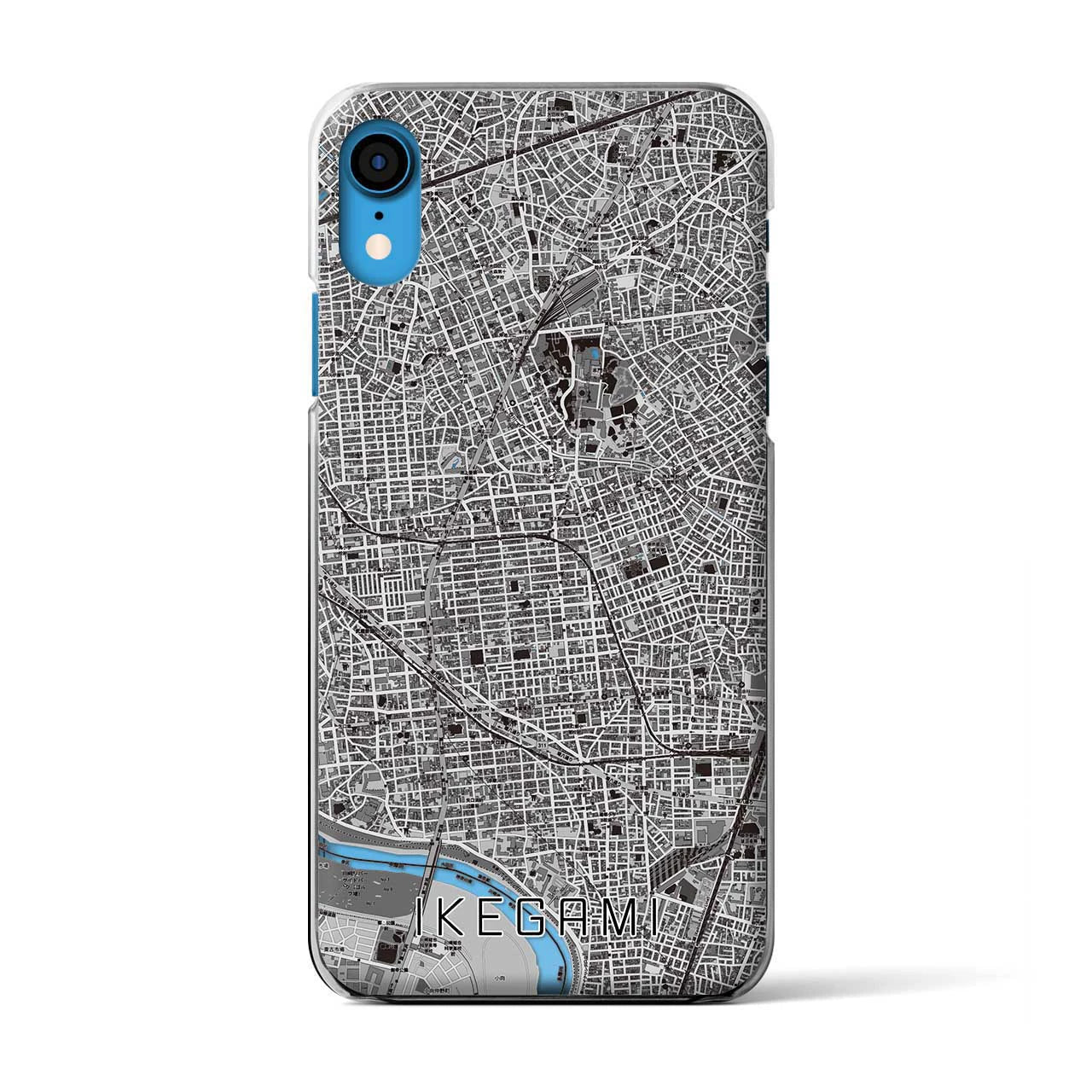【池上(東京都)】地図柄iPhoneケース(クリアタイプ)