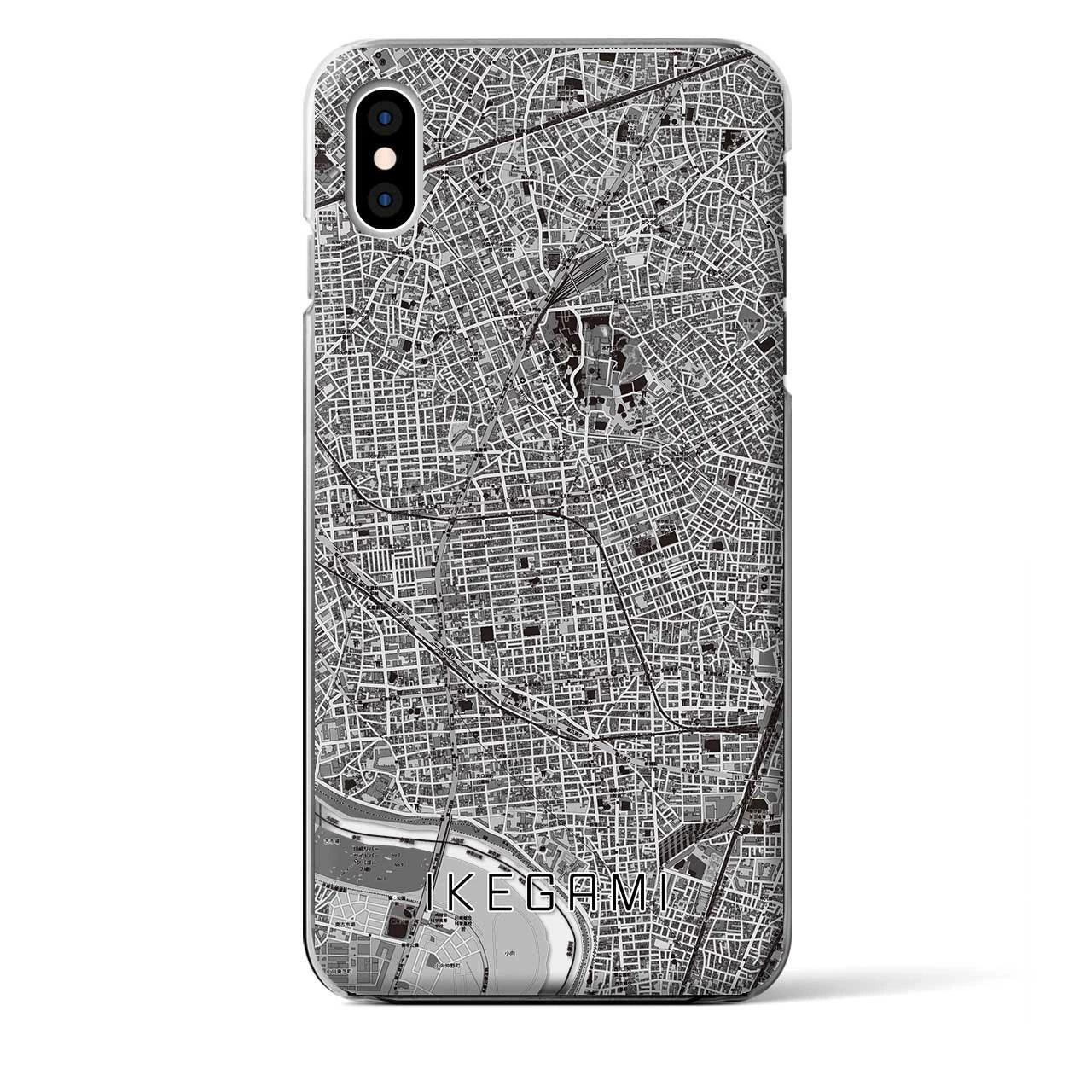 【池上(東京都)】地図柄iPhoneケース(クリアタイプ)