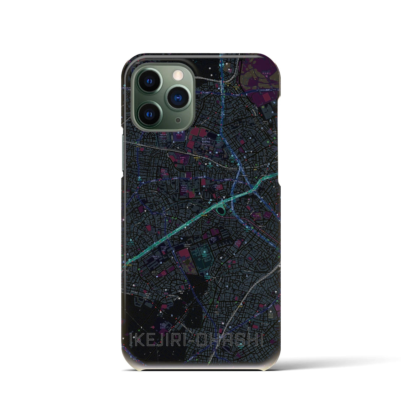 【池尻大橋(東京都)】地図柄iPhoneケース(バックカバータイプ)