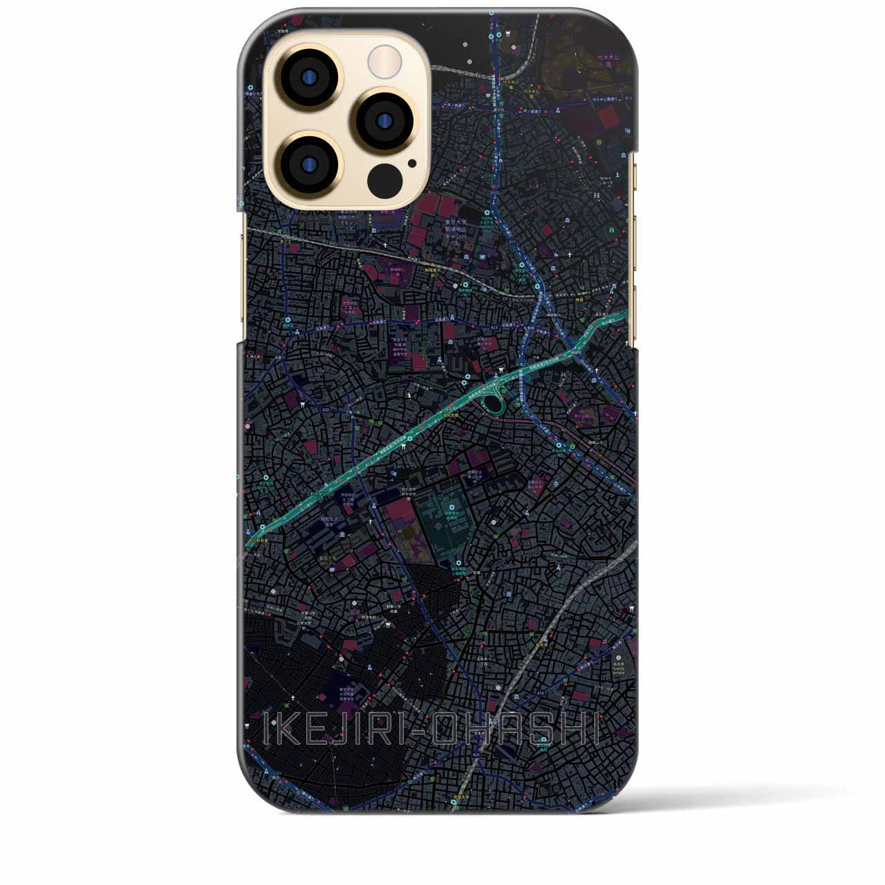 【池尻大橋(東京都)】地図柄iPhoneケース(バックカバータイプ)