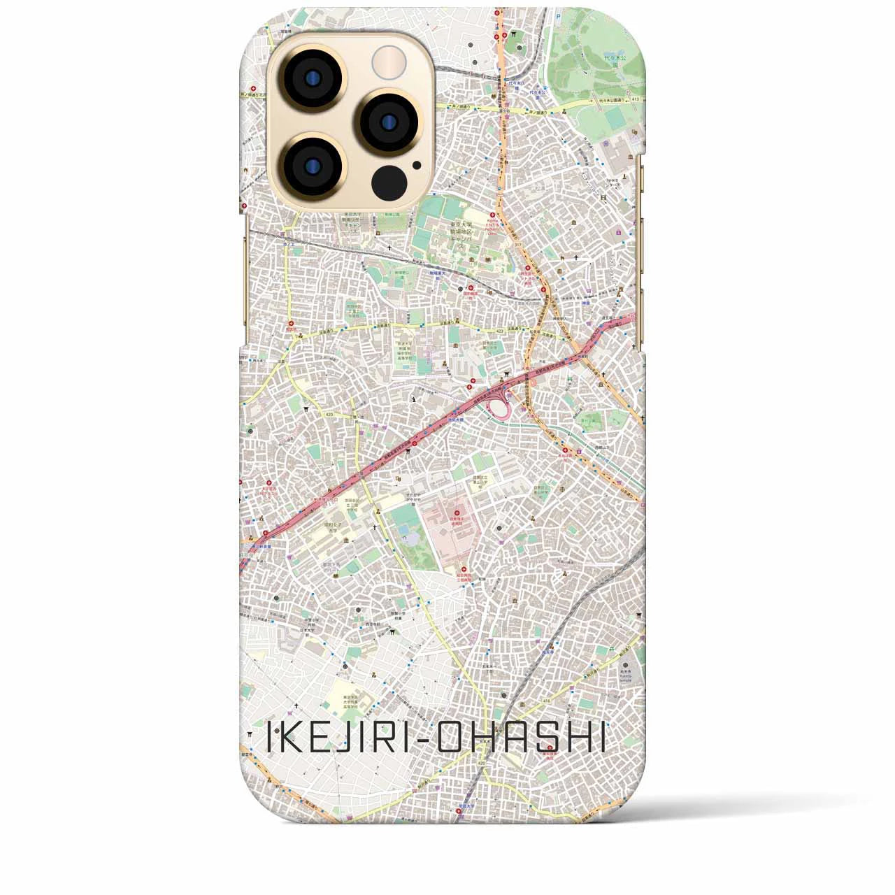 【池尻大橋(東京都)】地図柄iPhoneケース(バックカバータイプ)