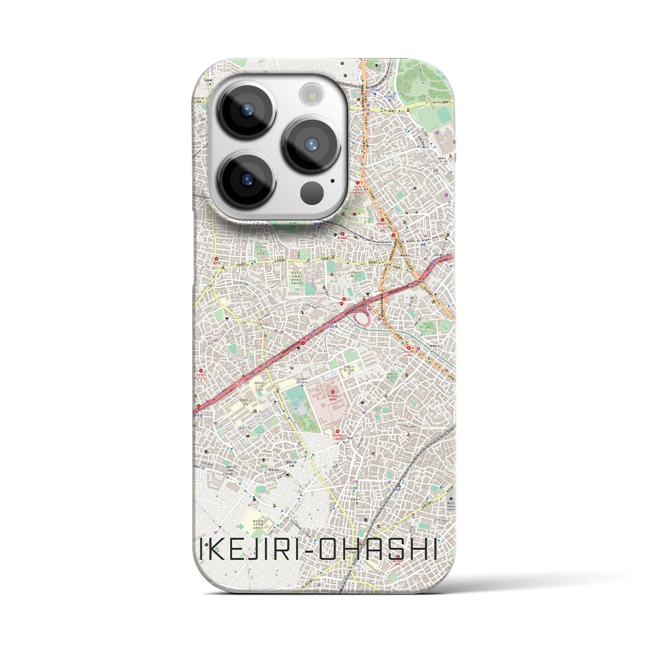 【池尻大橋(東京都)】地図柄iPhoneケース(バックカバータイプ)