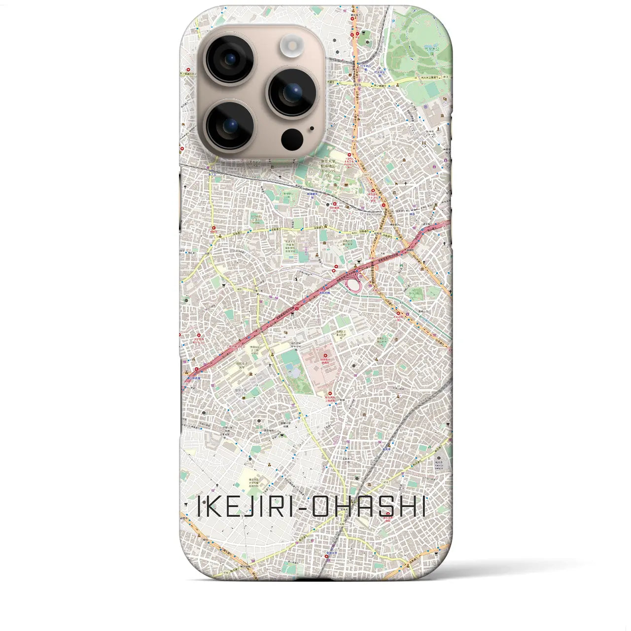 【池尻大橋(東京都)】地図柄iPhoneケース(バックカバータイプ)
