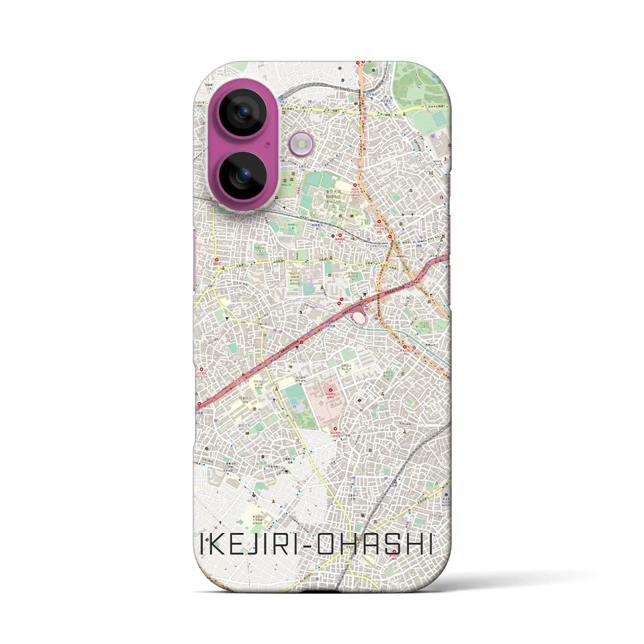 【池尻大橋(東京都)】地図柄iPhoneケース(バックカバータイプ)