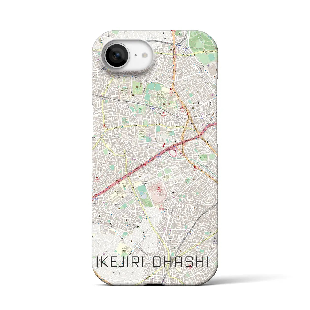 【池尻大橋(東京都)】地図柄iPhoneケース(バックカバータイプ)