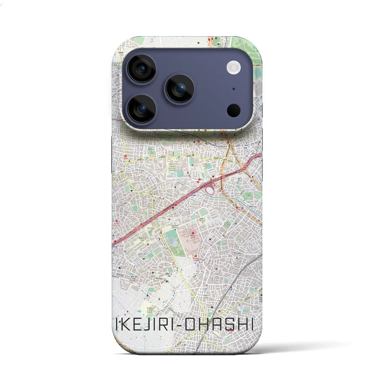 【池尻大橋(東京都)】地図柄iPhoneケース(バックカバータイプ)