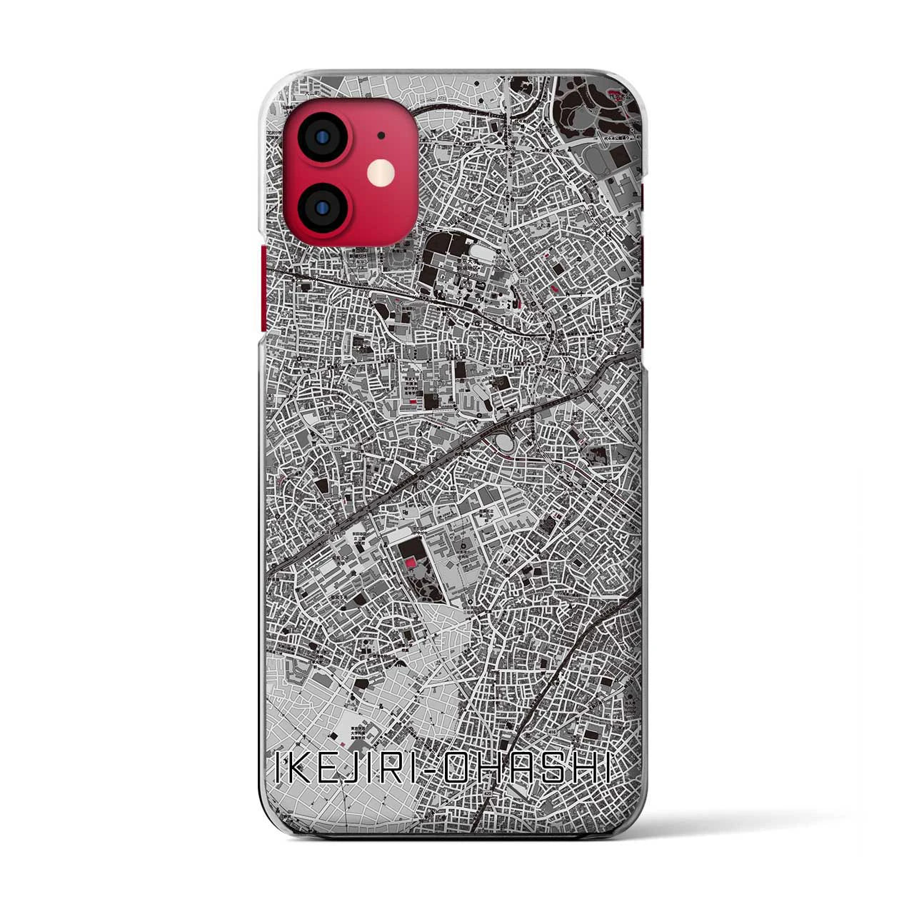 【池尻大橋(東京都)】地図柄iPhoneケース(クリアタイプ)