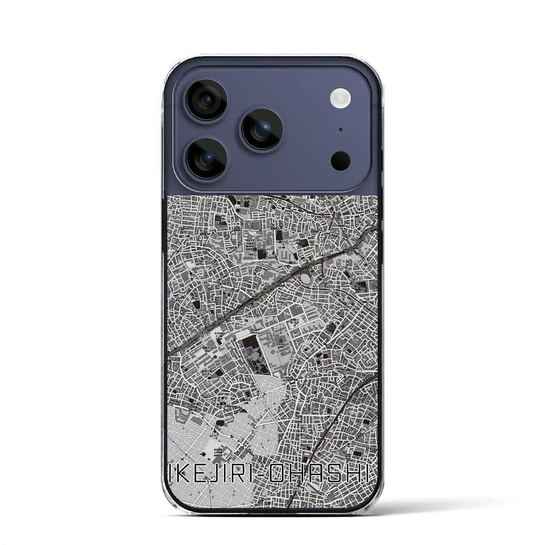 【池尻大橋(東京都)】地図柄iPhoneケース(クリアタイプ)