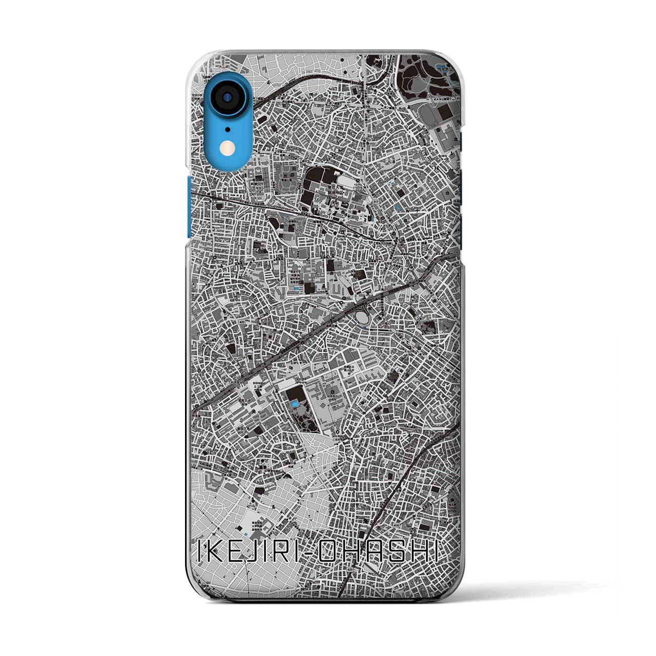 【池尻大橋(東京都)】地図柄iPhoneケース(クリアタイプ)