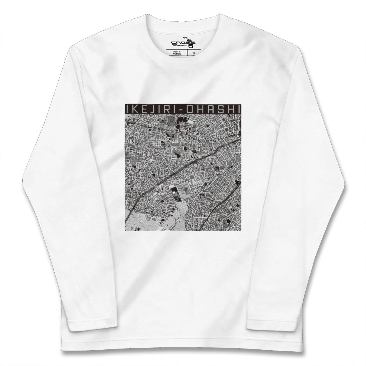 【池尻大橋(東京都)】地図柄ロングスリーブTシャツ