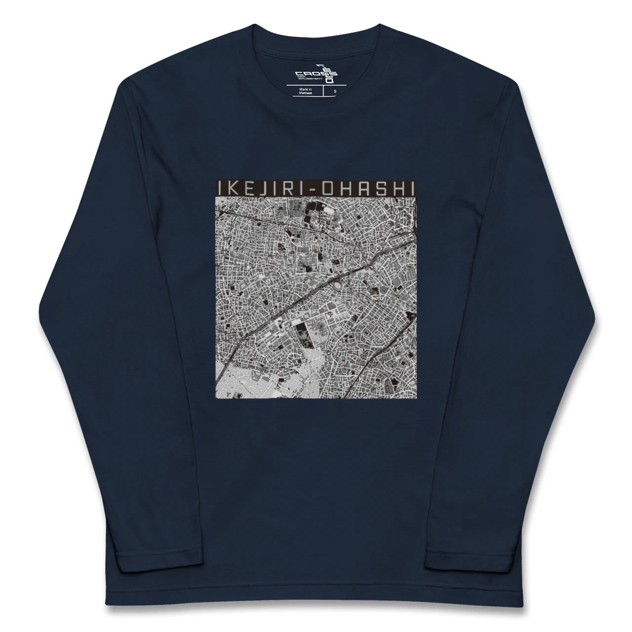 【池尻大橋(東京都)】地図柄ロングスリーブTシャツ