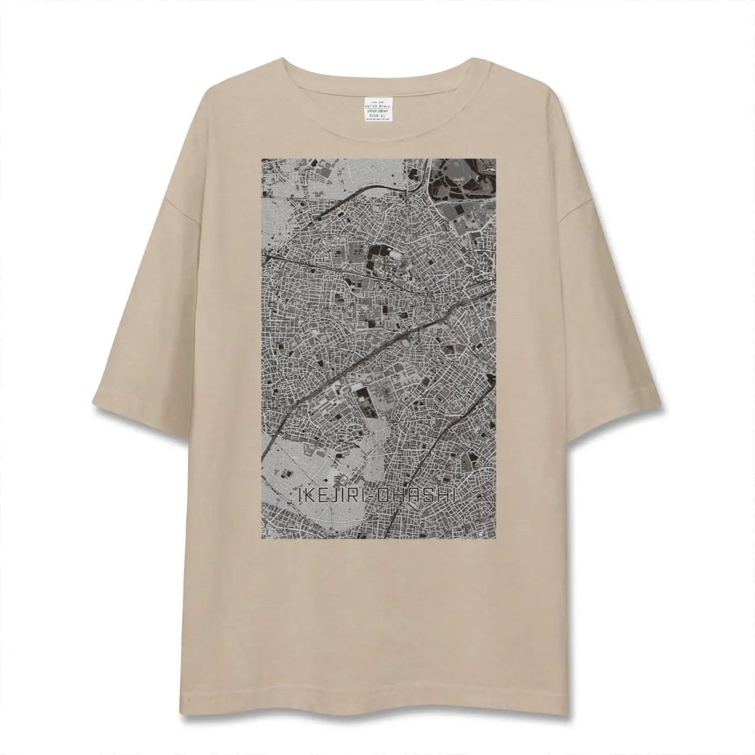【池尻大橋(東京都)】地図柄ビッグシルエットTシャツ