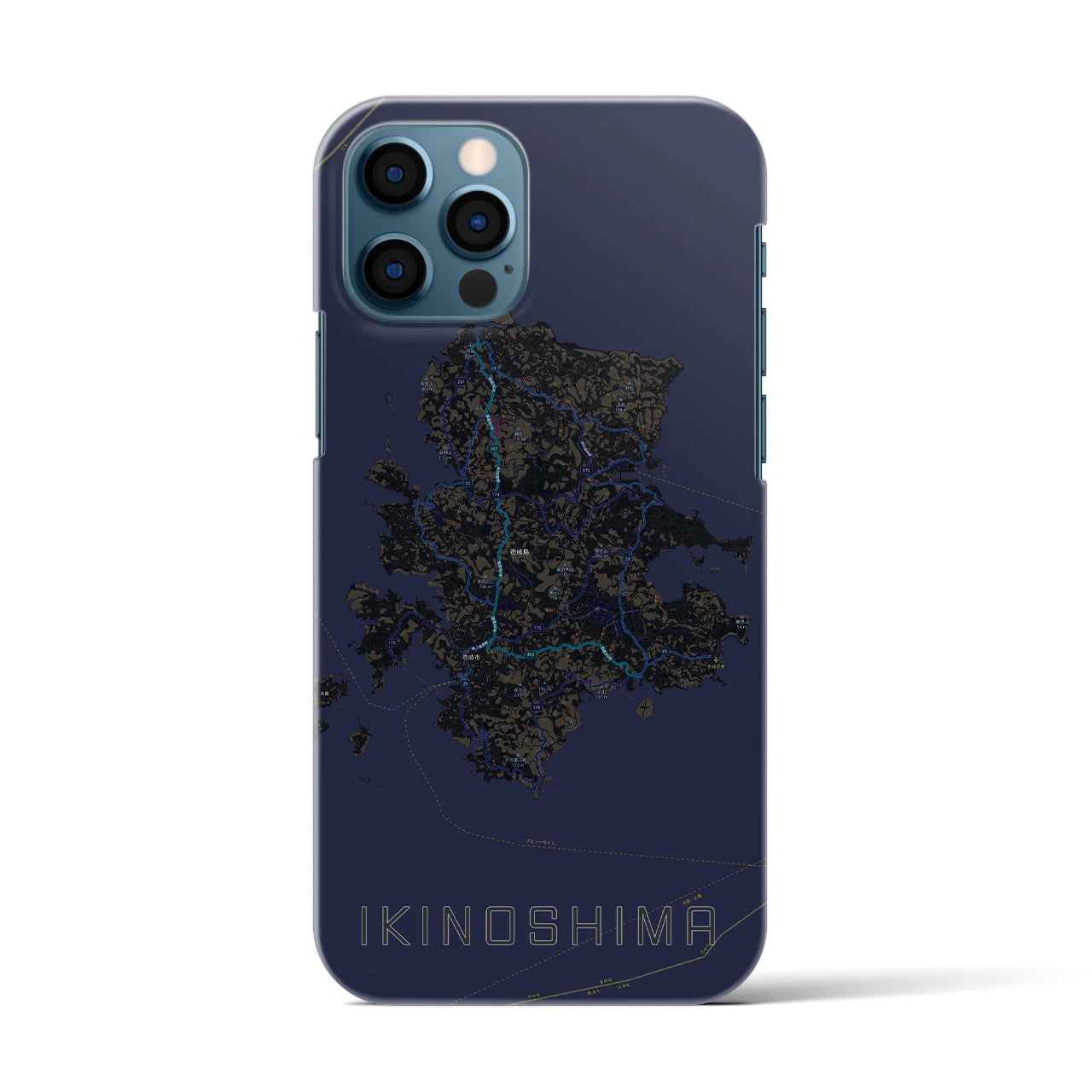 【壱岐島(長崎県)】地図柄iPhoneケース(バックカバータイプ)