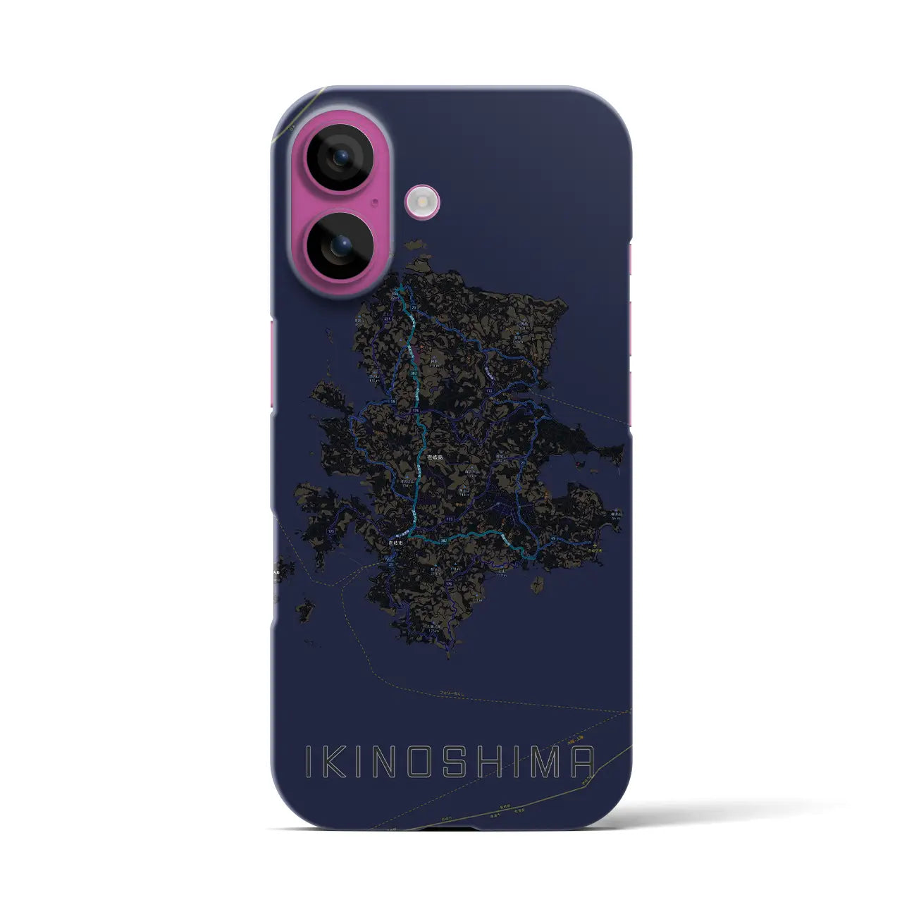 【壱岐島(長崎県)】地図柄iPhoneケース(バックカバータイプ)