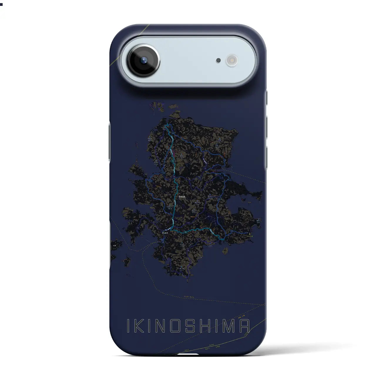 【壱岐島(長崎県)】地図柄iPhoneケース(バックカバータイプ)
