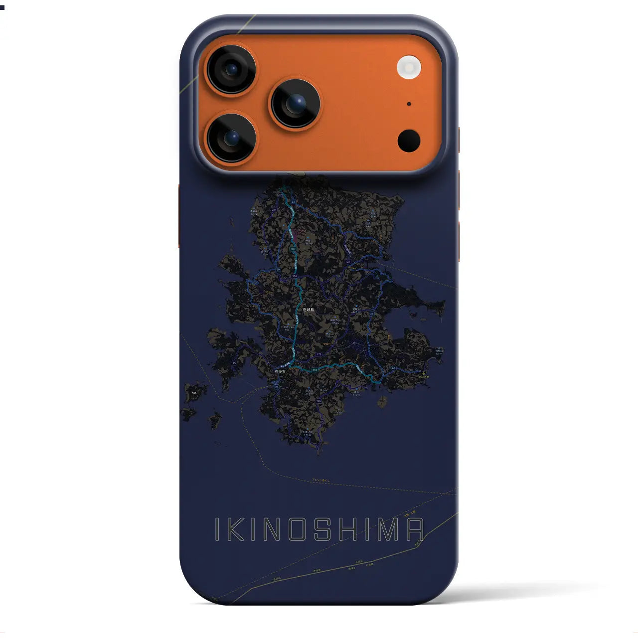 【壱岐島(長崎県)】地図柄iPhoneケース(バックカバータイプ)
