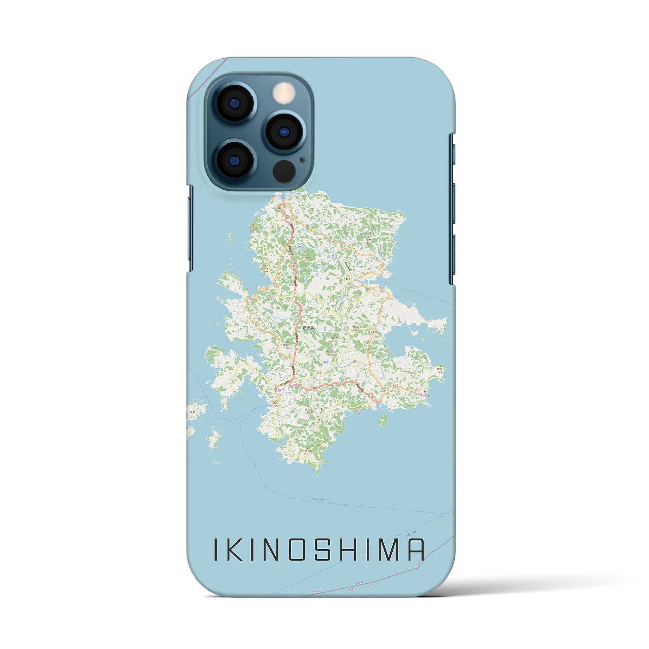 【壱岐島(長崎県)】地図柄iPhoneケース(バックカバータイプ)