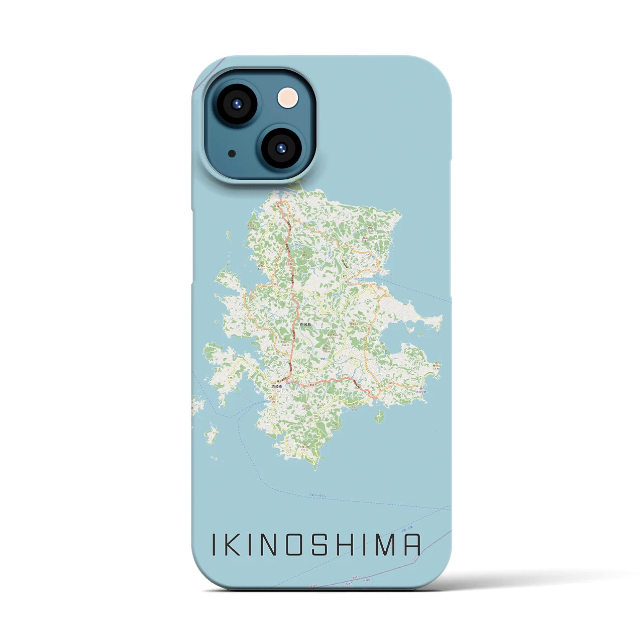 【壱岐島(長崎県)】地図柄iPhoneケース(バックカバータイプ)