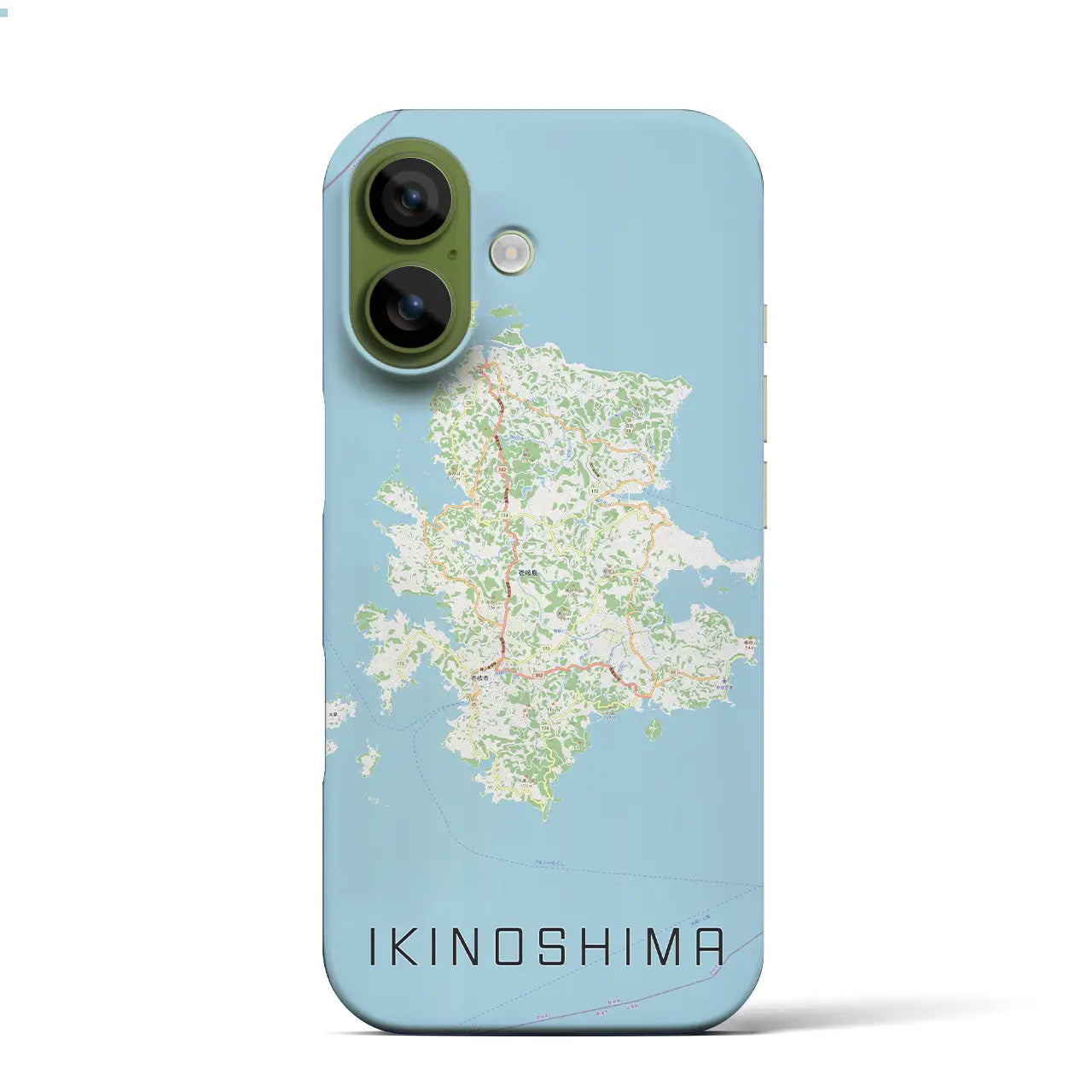 【壱岐島(長崎県)】地図柄iPhoneケース(バックカバータイプ)