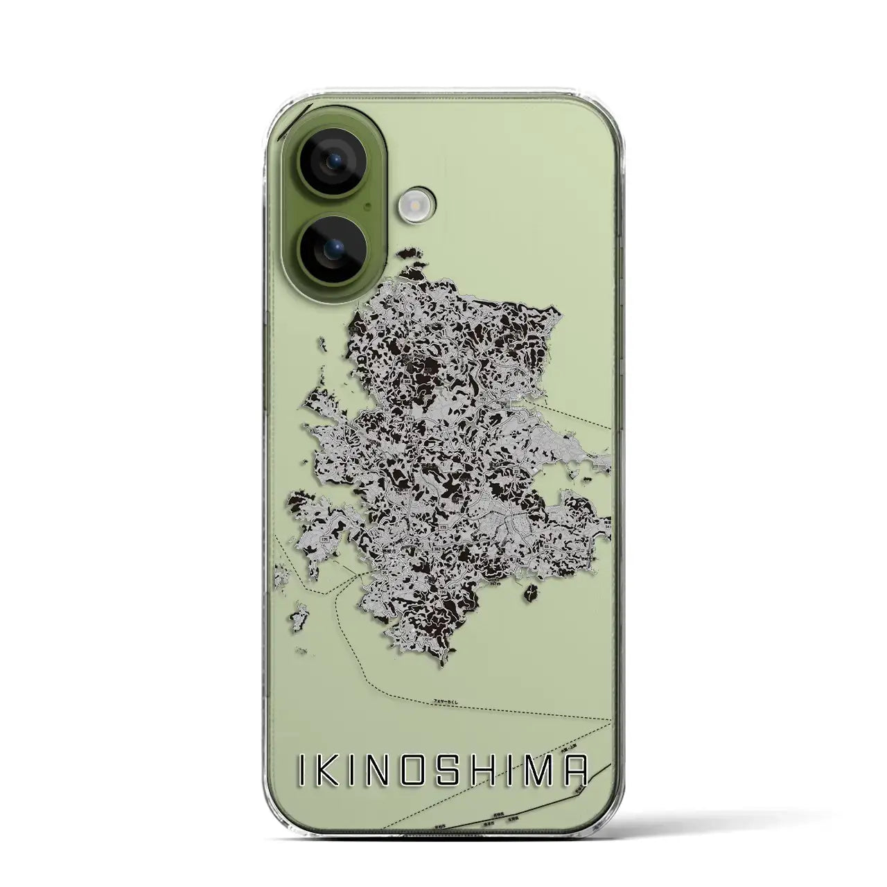 【壱岐島(長崎県)】地図柄iPhoneケース(クリアタイプ)