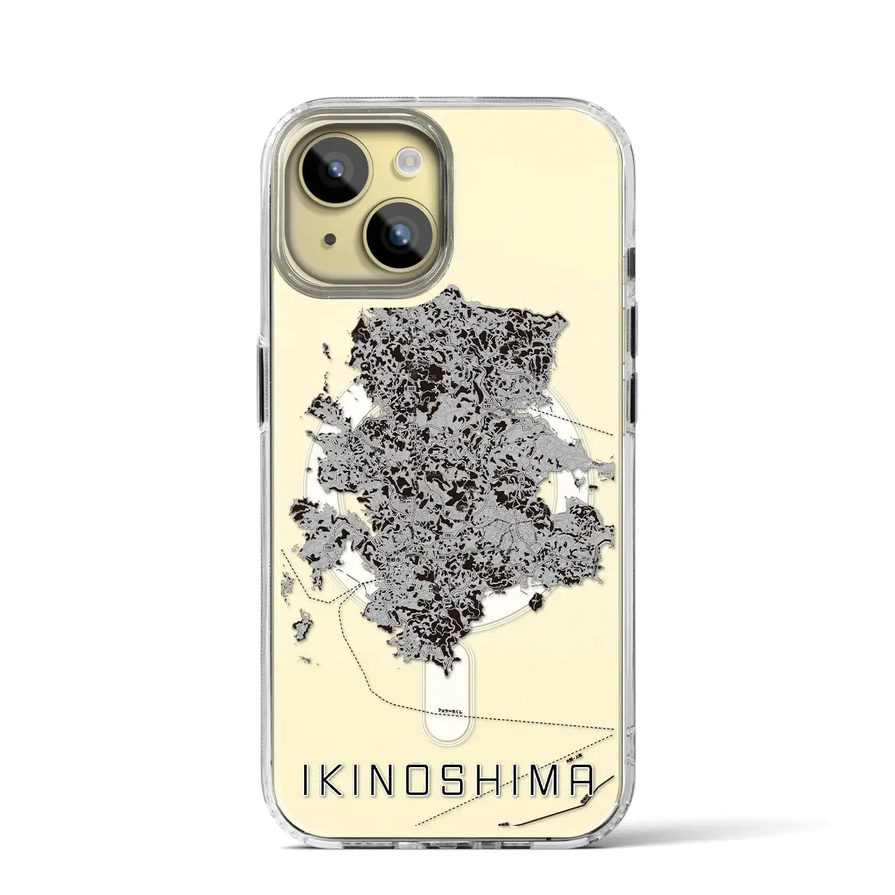 【壱岐島(長崎県)】地図柄iPhoneケース(MagSafeタイプ)