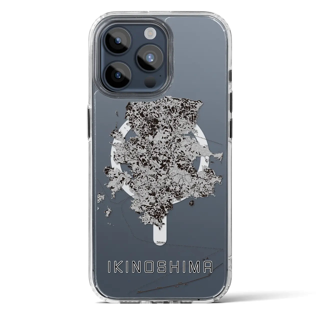 【壱岐島(長崎県)】地図柄iPhoneケース(MagSafeタイプ)