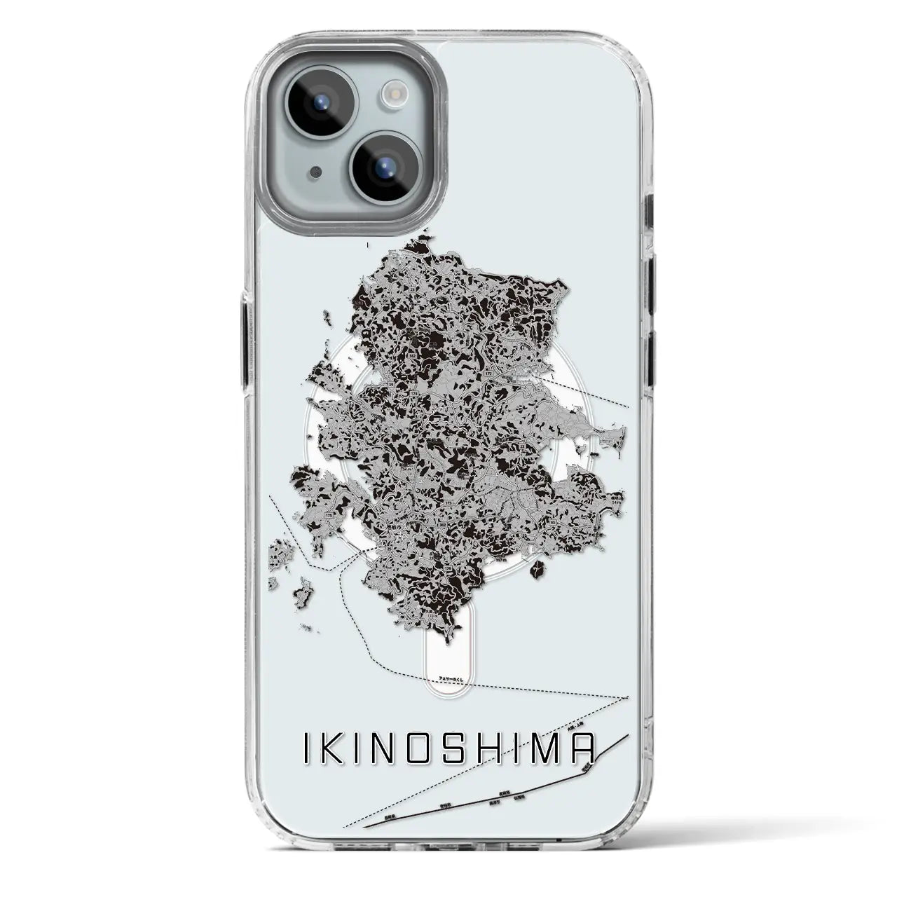 【壱岐島(長崎県)】地図柄iPhoneケース(MagSafeタイプ)