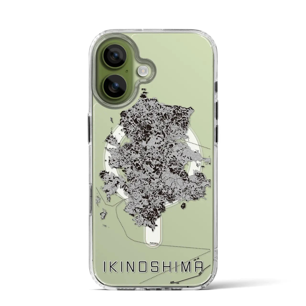 【壱岐島(長崎県)】地図柄iPhoneケース(MagSafeタイプ)