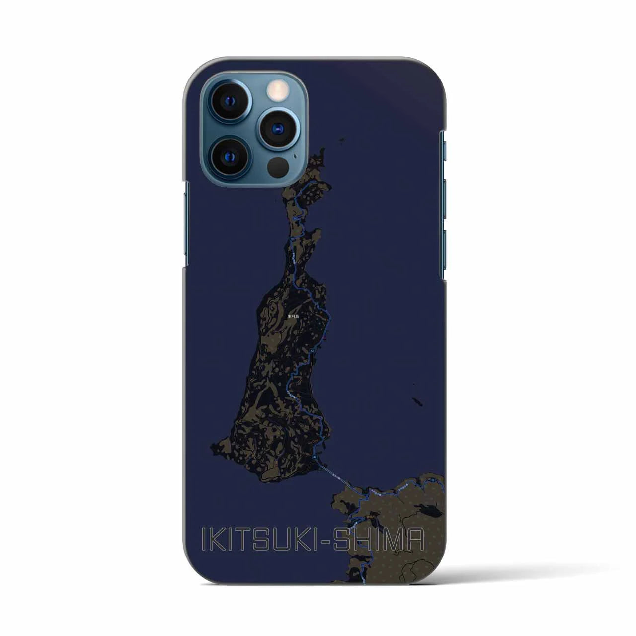 【生月島(長崎県)】地図柄iPhoneケース(バックカバータイプ)