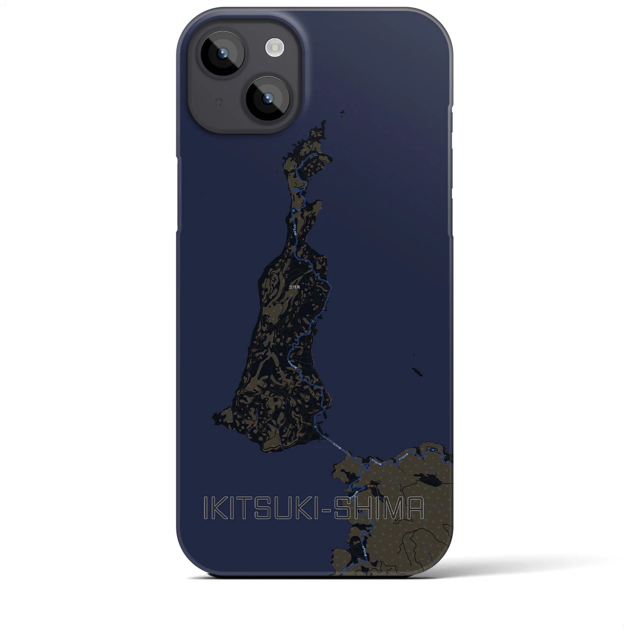 【生月島(長崎県)】地図柄iPhoneケース(バックカバータイプ)